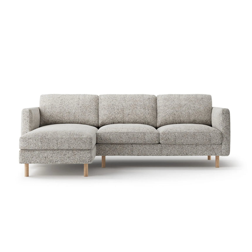 Eden 3-Sitzer Ecksofa, Linke Seite, aus Strukturstoff, 250x150 cm von Micadoni – Bild 1