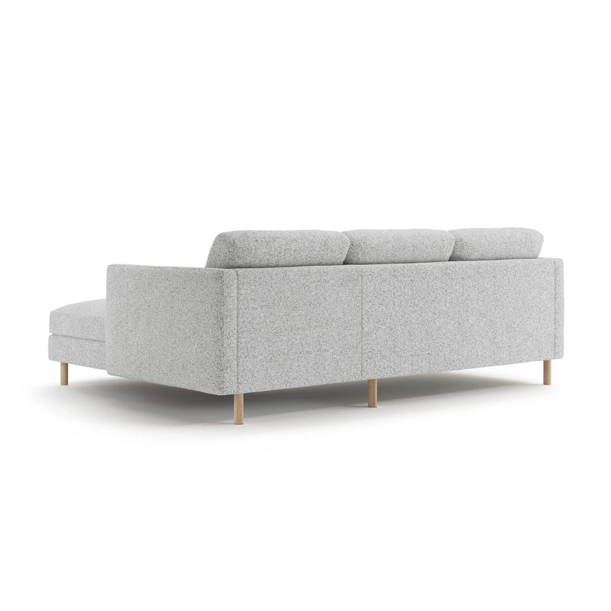 Eden 3-Sitzer Ecksofa, Rechte Seite, aus Strukturierter Stoff in Hellgrau melange (Puente 80), 250x150 cm von Micadoni – Bild 4