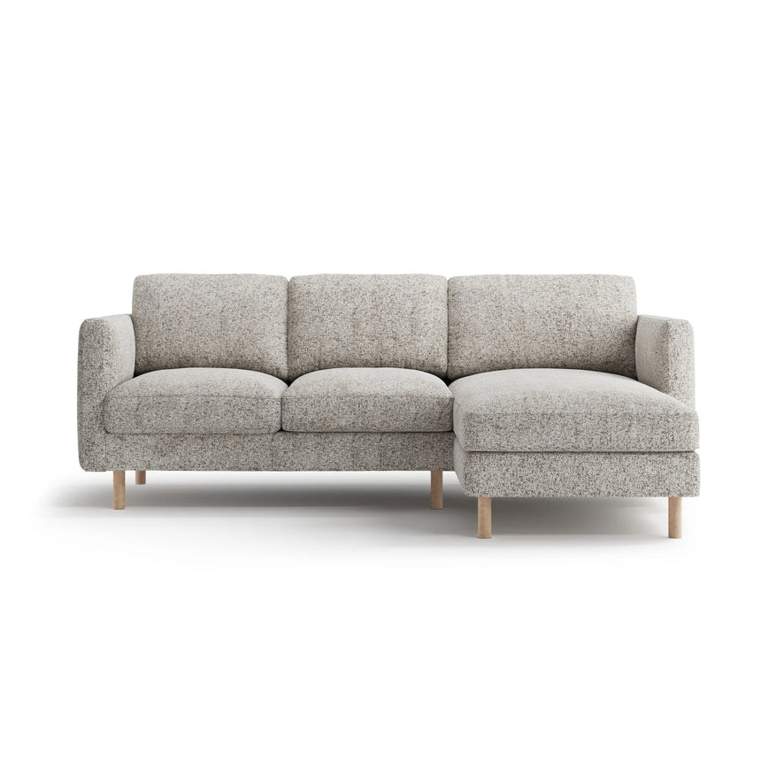 Eden 3-Sitzer Ecksofa, Rechte Seite, aus Strukturstoff, 223x150 cm von Micadoni – Bild 1