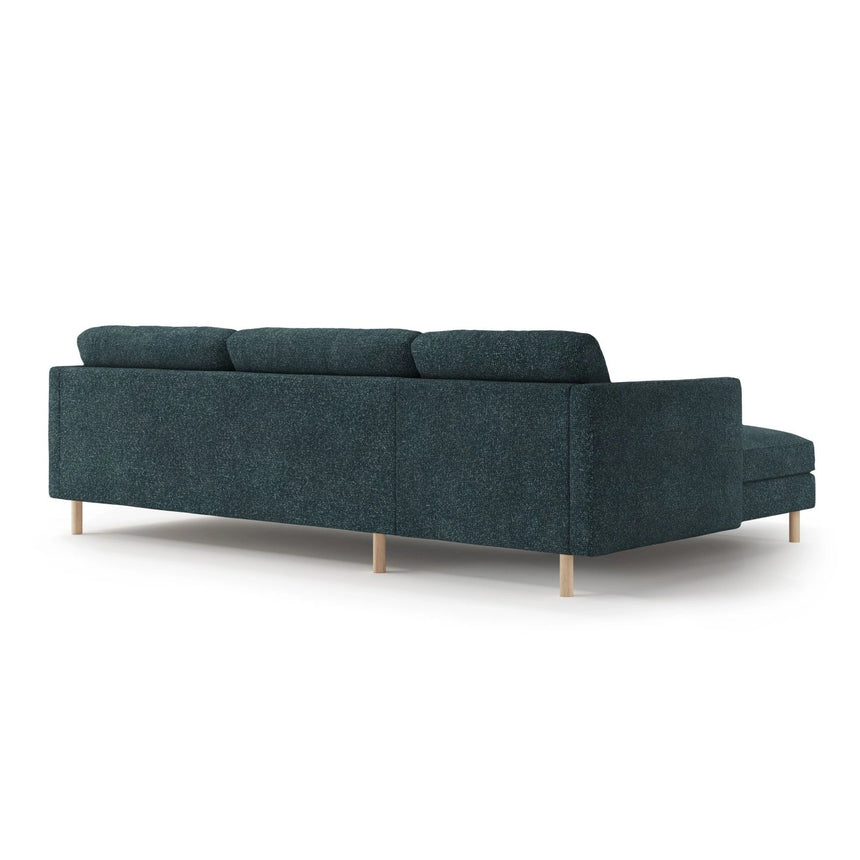 Eden 4-Sitzer Ecksofa, Linke Seite, aus Strukturierter Stoff in Grün Blau meliert (Puente 39), 286x150 cm von Micadoni – Bild 4