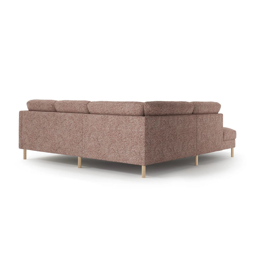 Eden 4-Sitzer Ecksofa, Linke Seite, aus Strukturierter Stoff in Pink Melange (Puente 68), 267x234 cm von Micadoni – Bild 4