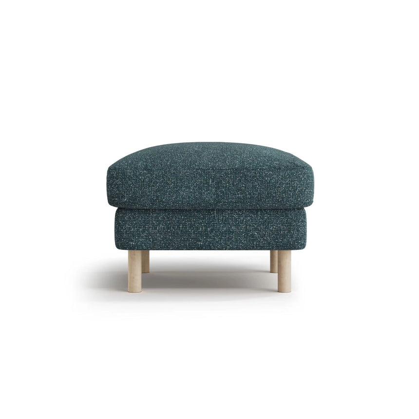 Eden Pouf aus Strukturierter Stoff in Grün Blau meliert (Puente 39), 64x64 cm von Micadoni – Bild 1