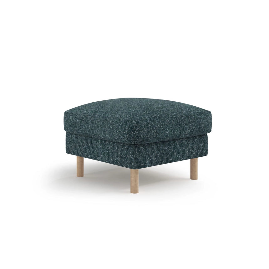 Eden Pouf aus Strukturierter Stoff in Grün Blau meliert (Puente 39), 64x64 cm von Micadoni – Bild 3