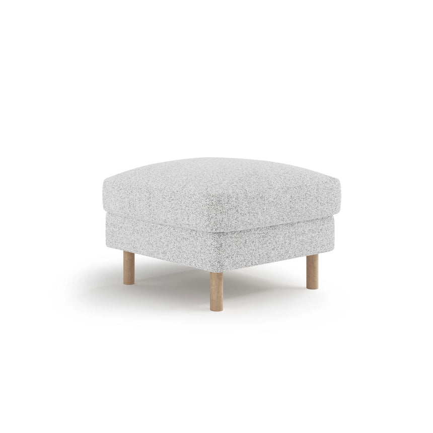 Eden Pouf aus Strukturierter Stoff in Hellgrau melange (Puente 80), 64x64 cm von Micadoni – Bild 3