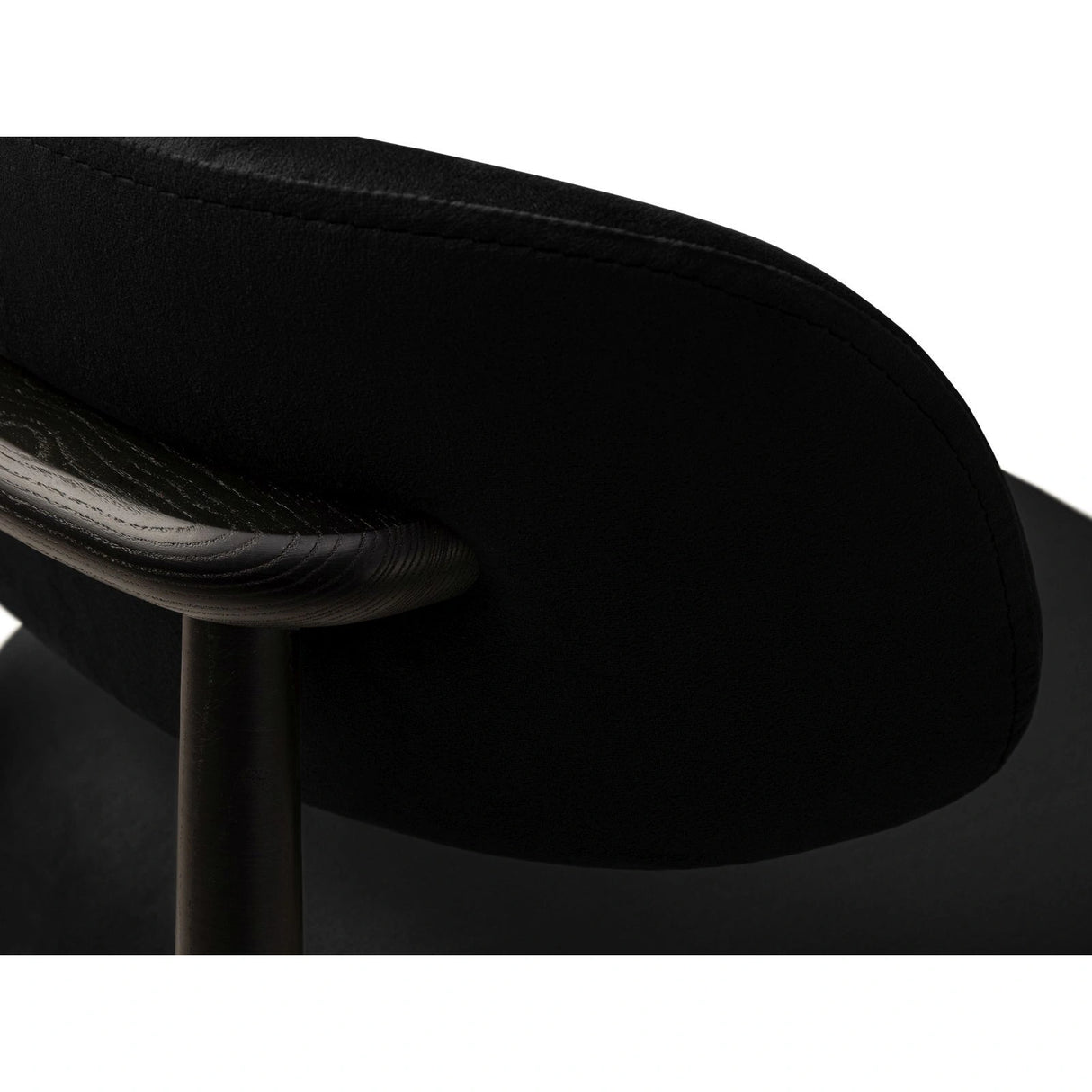 Evan Essstuhl, Gestell in Schwarz, aus Samt (Ma2219) in Schwarz von Micadoni – Bild 5