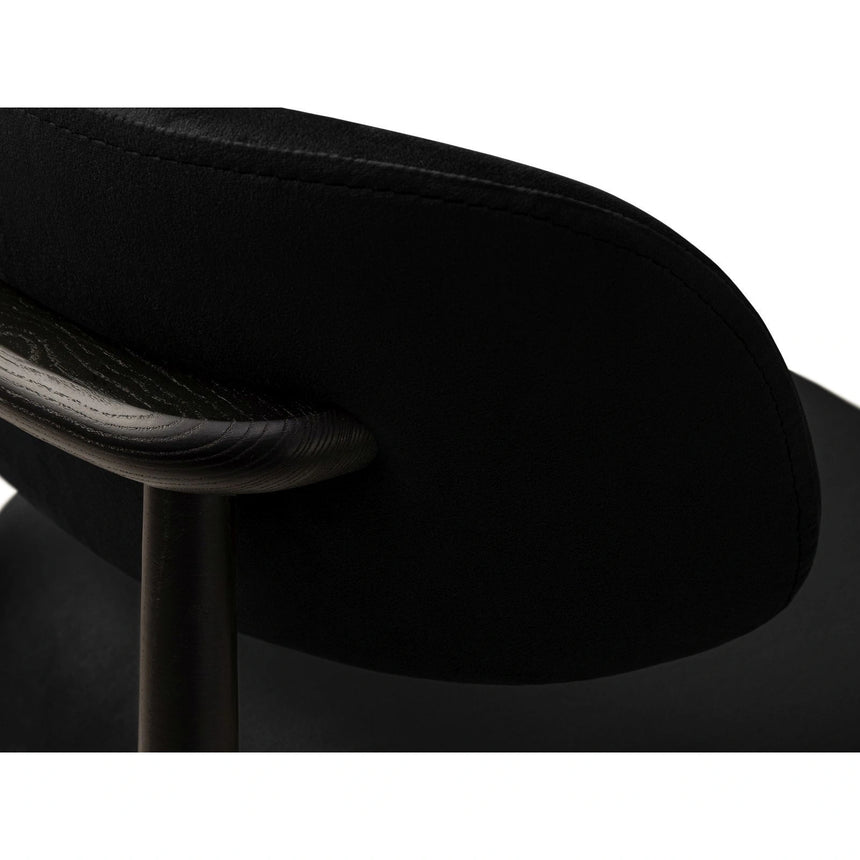 Evan Essstuhl, Gestell in Schwarz, aus Samt (Ma2219) in Schwarz von Micadoni – Bild 5