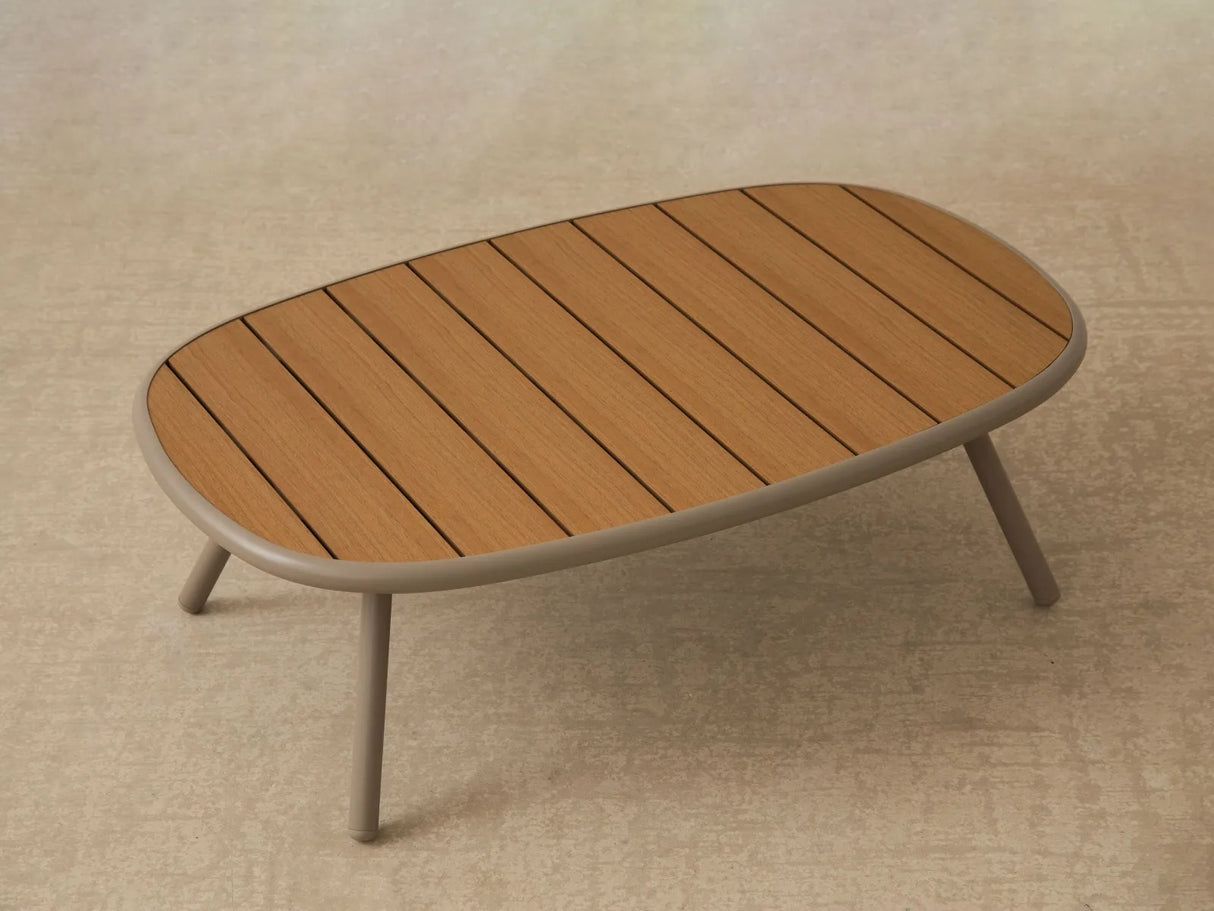 Garten Couchtisch Margalida aus Aluminium und Kunststoff 95x60x30 von Micadoni – Produktbild 4