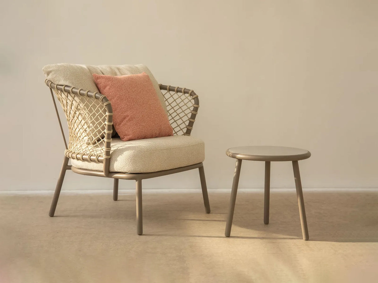 Gartencouchtisch Roig aus Aluminium mit Platte aus gesintertem Stein 42.5x42.5x43 von Micadoni – Produktbild 7