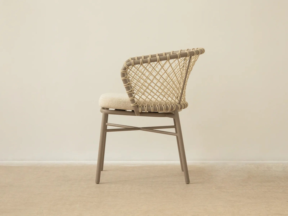 Gartenstuhl Canar aus Aluminium und geflochtenem Seil Beige von Micadoni – Produktbild 5