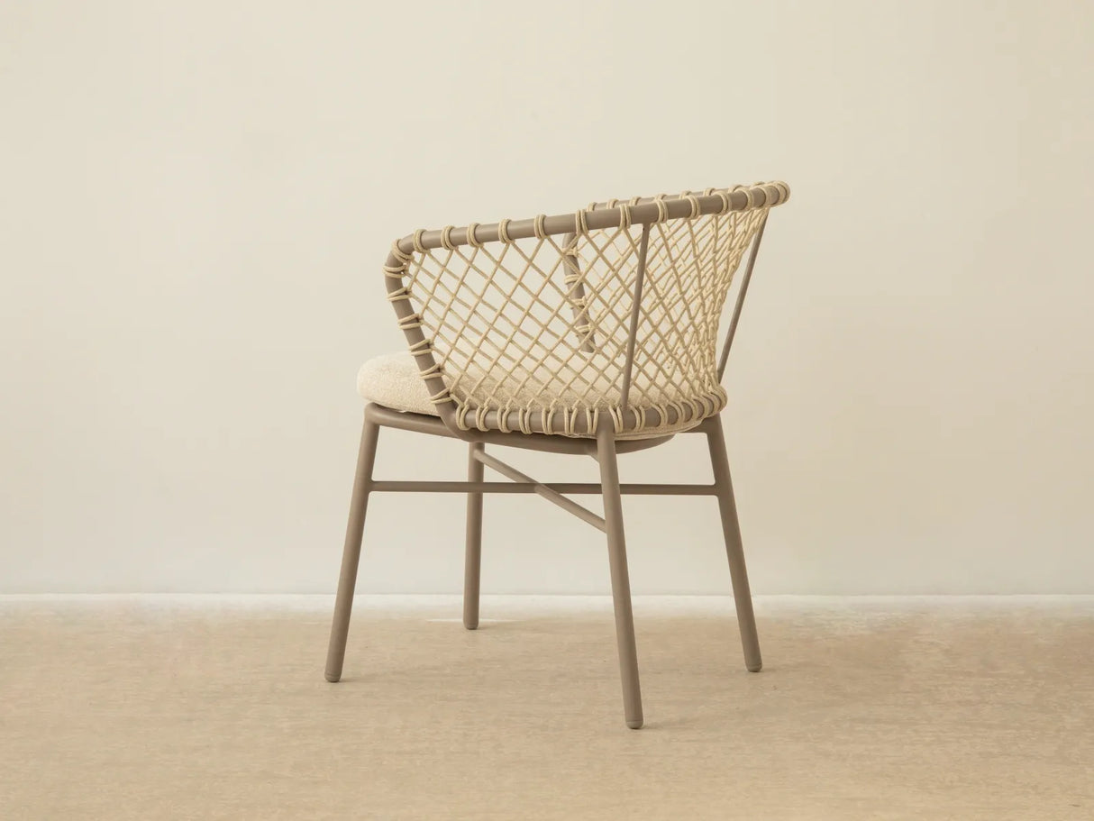 Gartenstuhl Canar aus Aluminium und geflochtenem Seil Beige von Micadoni – Produktbild 6