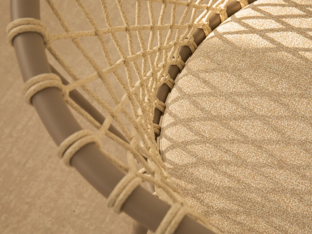 Gartenstuhl Canar aus Aluminium und geflochtenem Seil Beige von Micadoni – Produktbild 9