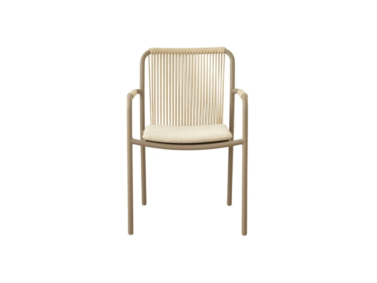 Gartenstuhl Peralta aus Aluminium und geflochtenem Seil Beige 62x57x83.5 von Micadoni – Produktbild 1