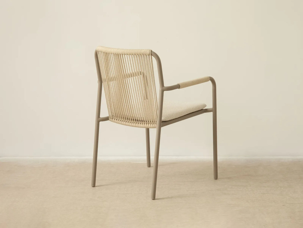 Gartenstuhl Peralta aus Aluminium und geflochtenem Seil Beige 62x57x83.5 von Micadoni – Produktbild 6