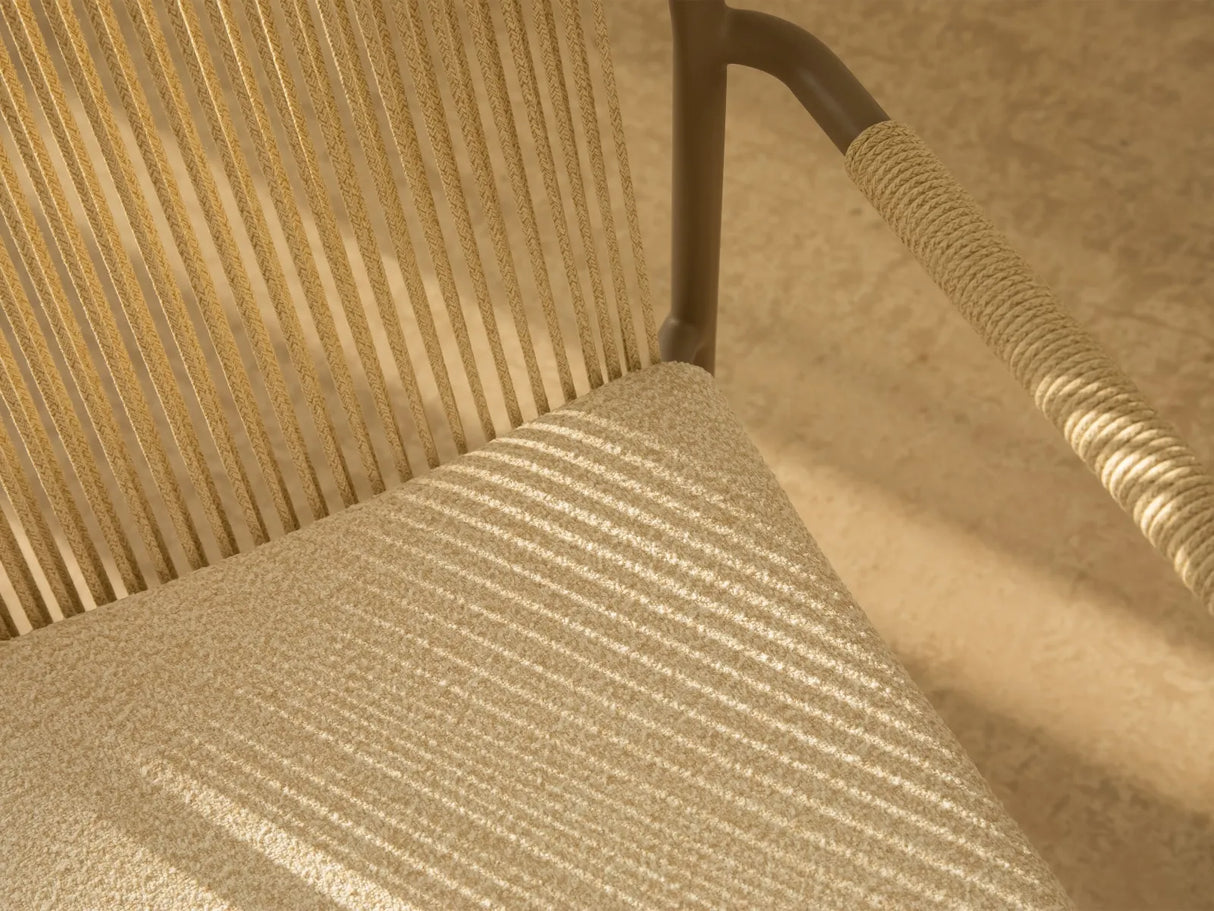 Gartenstuhl Peralta aus Aluminium und geflochtenem Seil Beige 62x57x83.5 von Micadoni – Produktbild 7