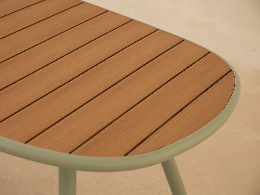 Gartentisch Niublau aus Aluminium und Kunststoff Grün 180x90x75 von Micadoni – Produktbild 4