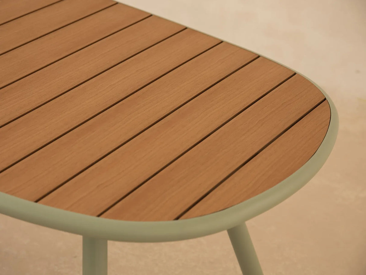 Gartentisch Niublau aus Aluminium und Kunststoff Grün 180x90x75 von Micadoni – Produktbild 4