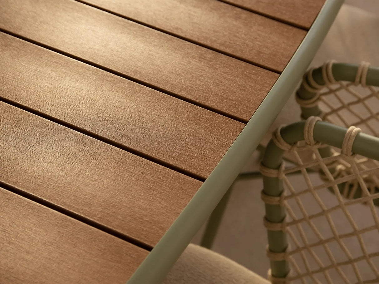 Gartentisch Niublau aus Aluminium und Kunststoff Grün 180x90x75 von Micadoni – Produktbild 5