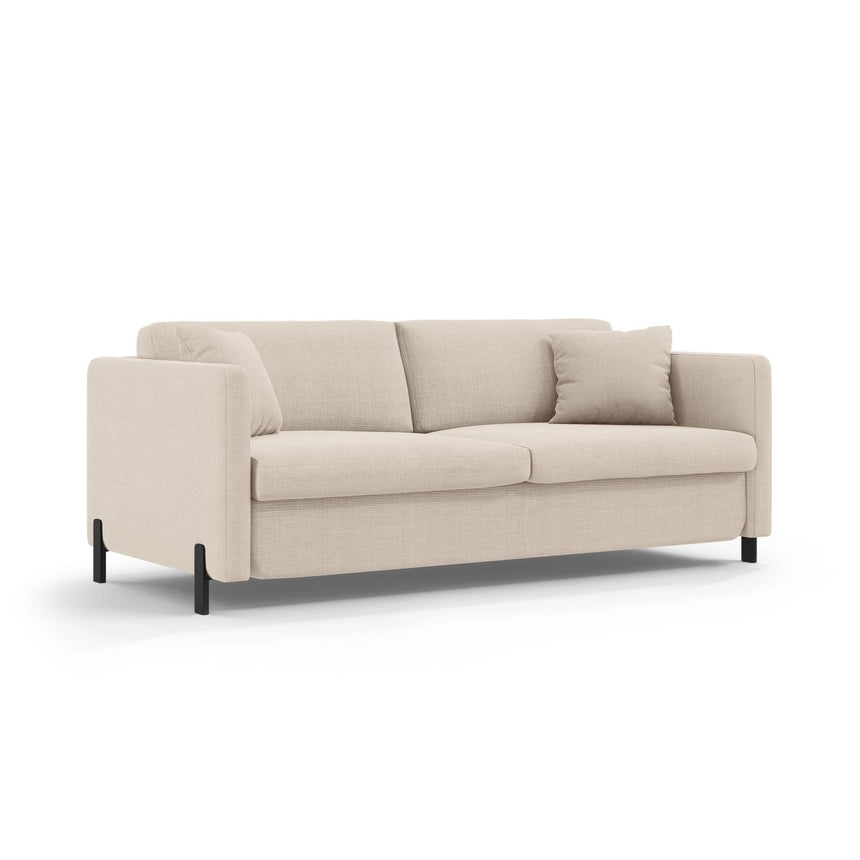 Gloria 2-Sitzer Sofa mit Schlaffunktion, ausklappbar, aus Samt oder Strukturstoff, 186x102 cm von Micadoni – Bild 2