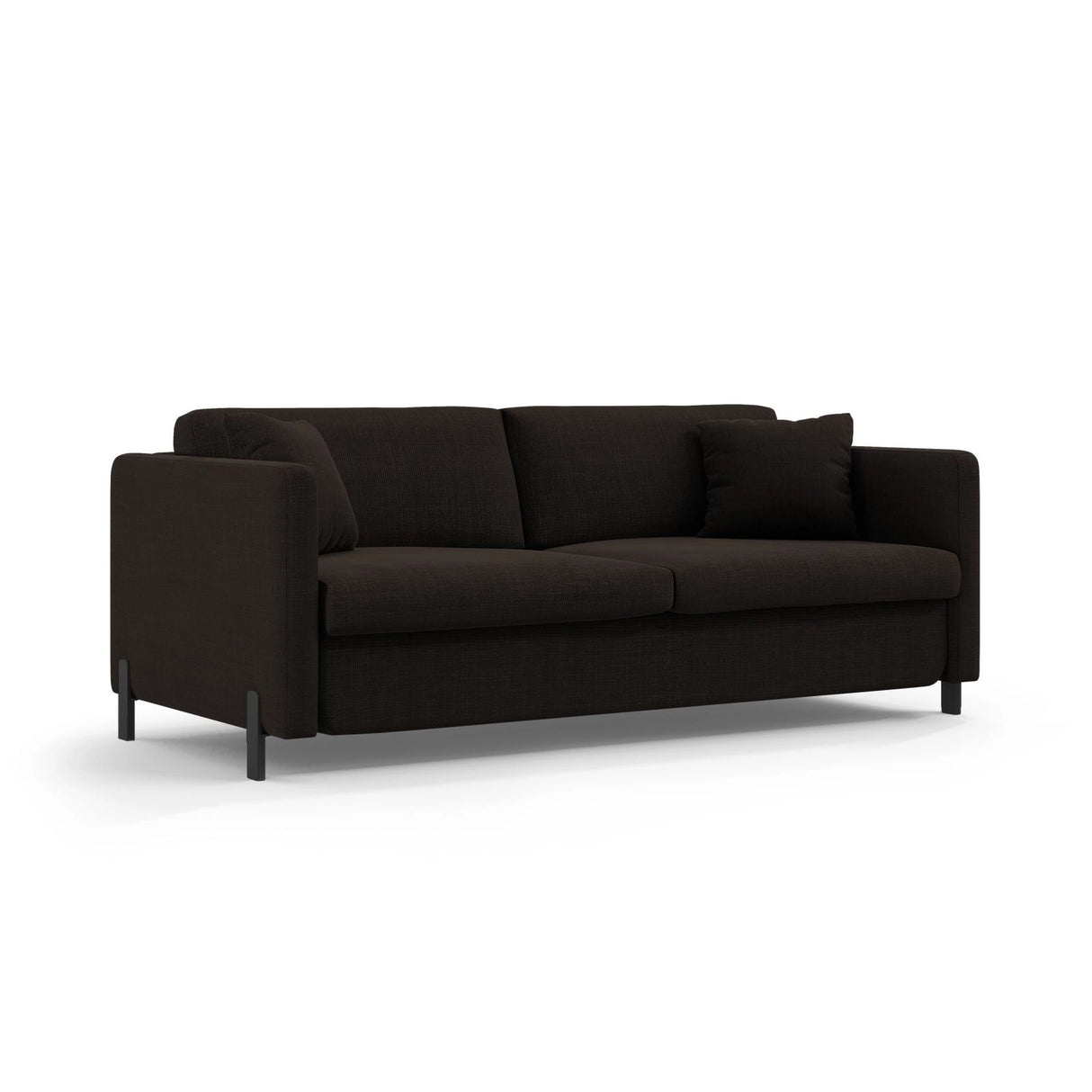 Gloria 2-Sitzer Sofa mit Schlaffunktion, ausklappbar, aus Strukturierter Stoff in Dunkelgrau (Bjorn 16), 186x102 cm von Micadoni – Bild 2