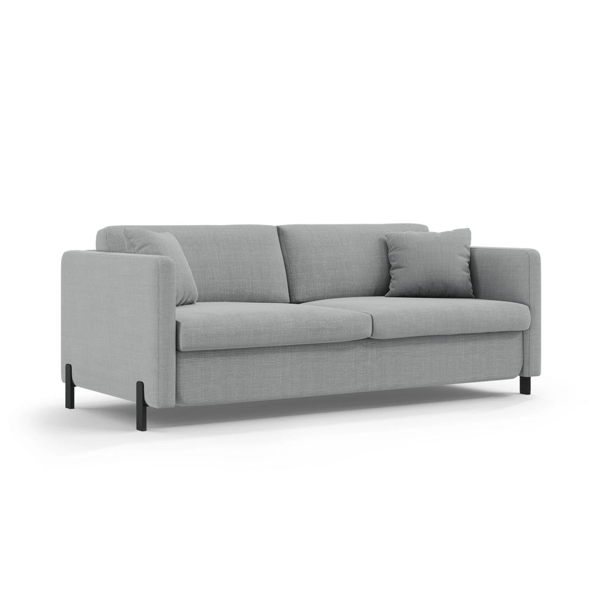 Gloria 2-Sitzer Sofa mit Schlaffunktion, ausklappbar, aus Strukturierter Stoff in Hellgrau (Bjorn 06), 186x102 cm von Micadoni – Bild 2