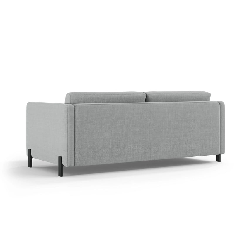 Gloria 2-Sitzer Sofa mit Schlaffunktion, ausklappbar, aus Strukturierter Stoff in Hellgrau (Bjorn 06), 186x102 cm von Micadoni – Bild 3