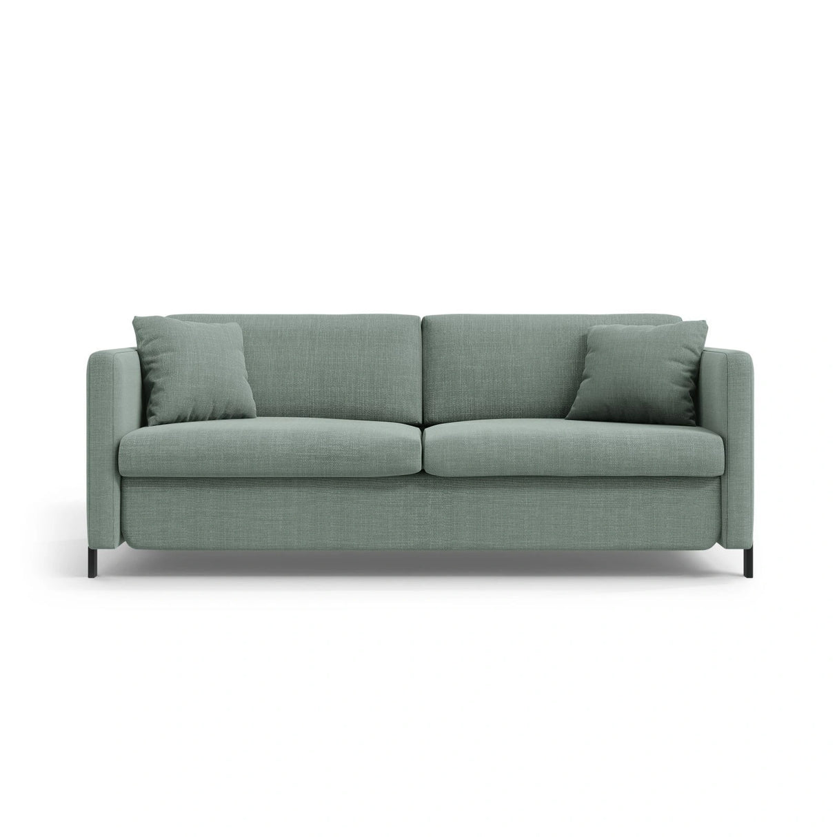 Gloria 2-Sitzer Sofa mit Schlaffunktion, ausklappbar, aus Strukturierter Stoff in Mint (Bjorn 71), 186x102 cm von Micadoni – Bild 1