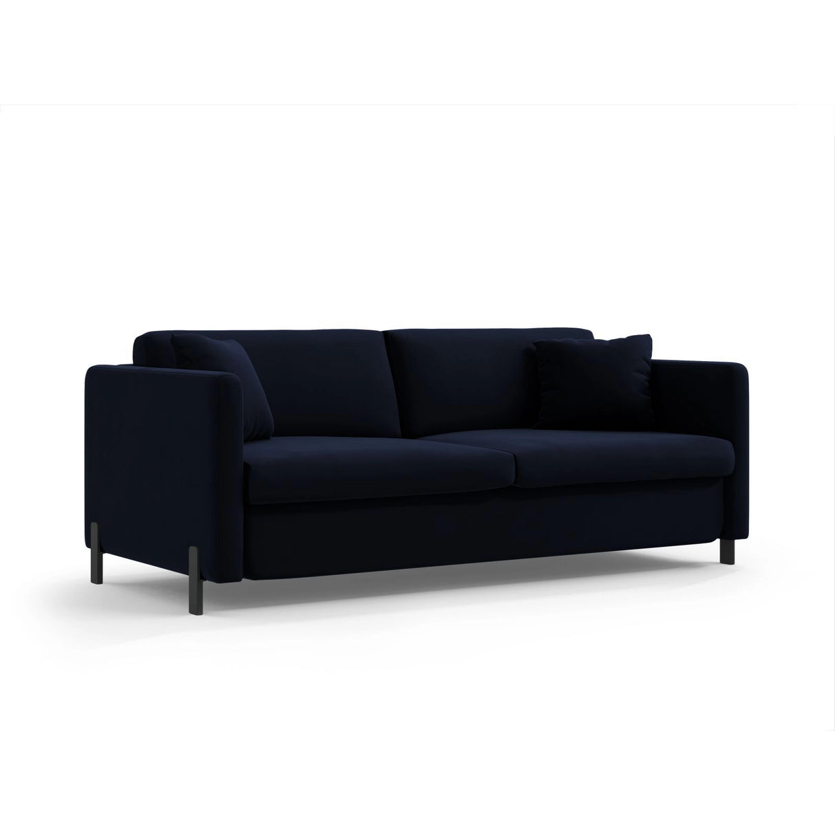 Gloria 3-Sitzer Sofa mit Schlaffunktion, ausklappbar, aus Samt in Königsblau (Salvador 5), 206x102 cm von Micadoni – Bild 5