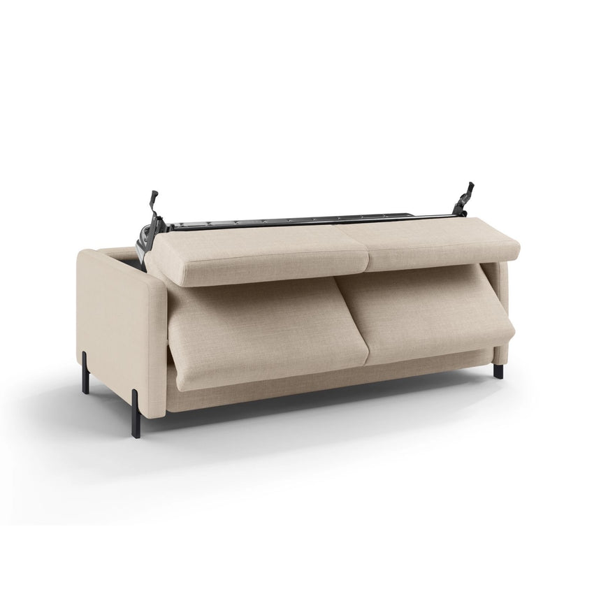 Gloria 3-Sitzer Sofa mit Schlaffunktion, ausklappbar, aus Samt oder Strukturstoff, 206x102 cm von Micadoni – Bild 4