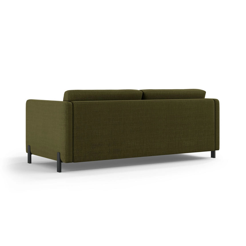 Gloria 3-Sitzer Sofa mit Schlaffunktion, ausklappbar, aus Strukturierter Stoff in Grün (Bjorn 77), 206x102 cm von Micadoni – Bild 3