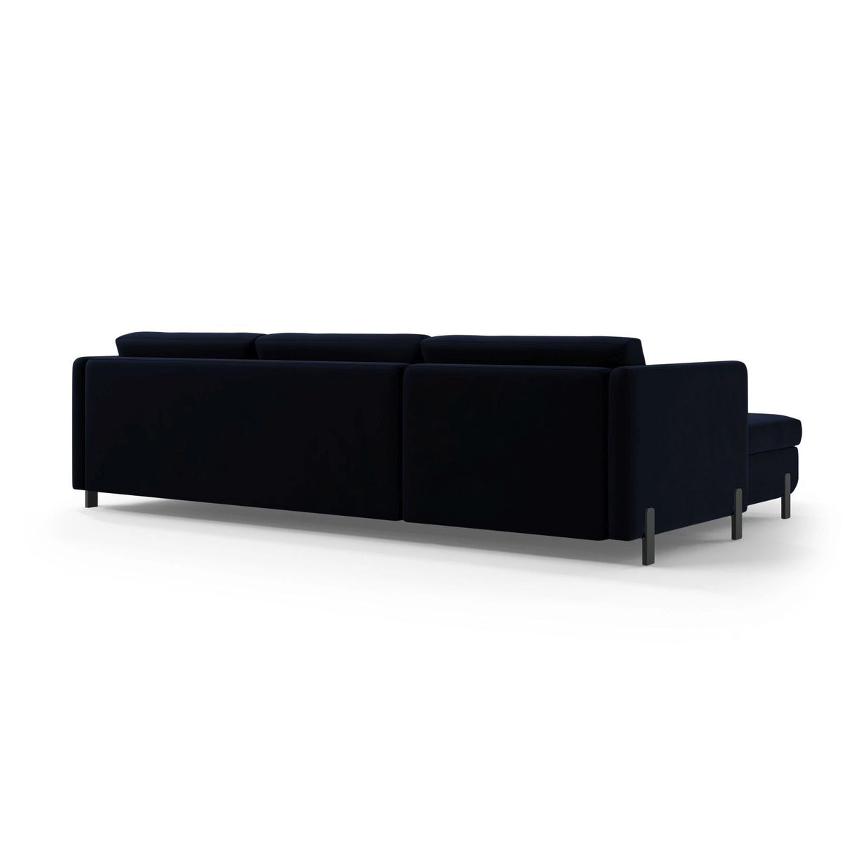 Gloria 5-Sitzer Ecksofa mit Schlaffunktion und Bettkasten, Rechte Seite, aus Samt in Königsblau (Salvador 5), 286x170 cm von Micadoni – Bild 4