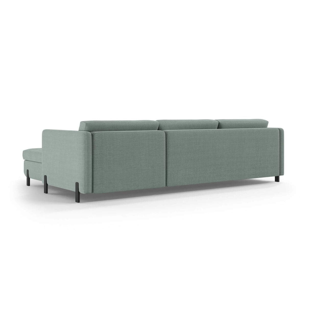 Gloria 5-Sitzer Ecksofa mit Schlaffunktion und Bettkasten, Rechte Seite, aus Strukturierter Stoff in Mint (Bjorn 71), 286x170 cm von Micadoni – Bild 4