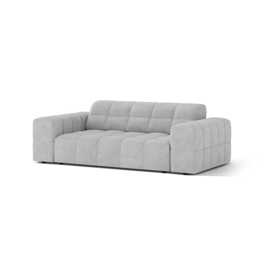Jennifer 2-Sitzer Sofa aus Chenille in Silber (Eden 17 Silver), 178x102 cm von Micadoni – Bild 3