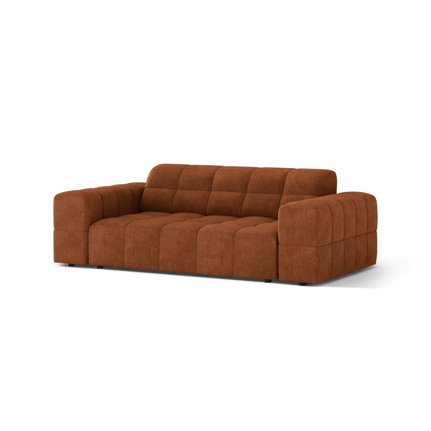 Jennifer 2-Sitzer Sofa aus Chenille in Ziegel (Eden 10 Terra), 178x102 cm von Micadoni – Bild 3
