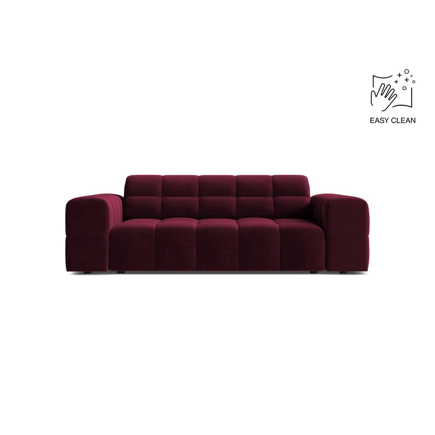 Jennifer 2-Sitzer Sofa aus Samt in Burgundy (Venus 2932), 178x102 cm von Micadoni – Bild 1