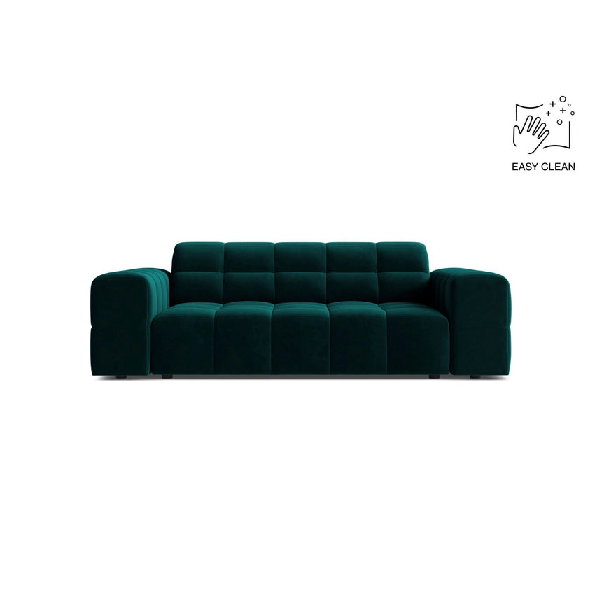 Jennifer 2-Sitzer Sofa aus Samt in Deep Petrol (Venus 2911), 178x102 cm von Micadoni – Bild 1