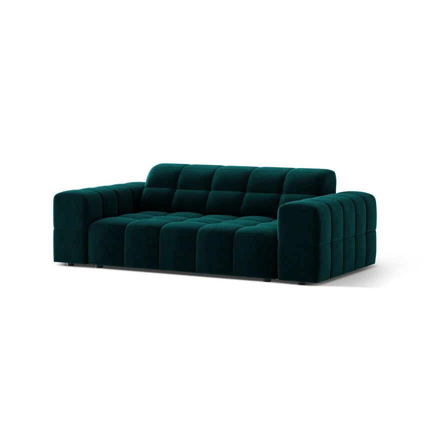 Jennifer 2-Sitzer Sofa aus Samt in Deep Petrol (Venus 2911), 178x102 cm von Micadoni – Bild 3