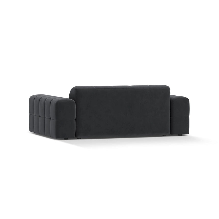 Jennifer 2-Sitzer Sofa aus Samt in Grau (Bluvel 14), 178x102 cm von Micadoni – Bild 4