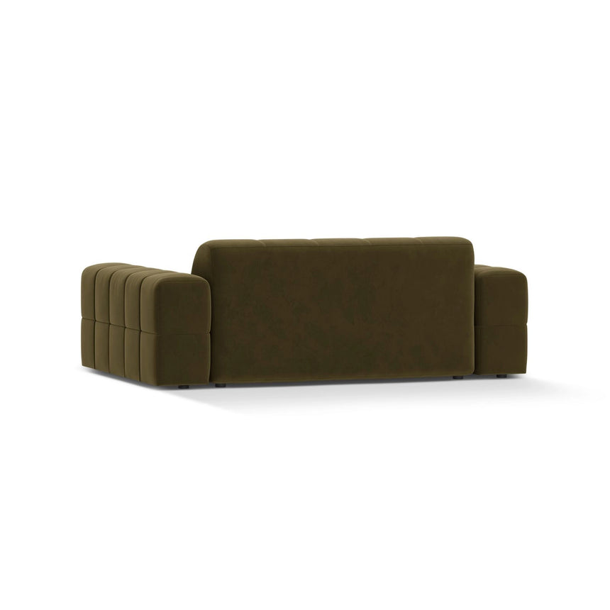 Jennifer 2-Sitzer Sofa aus Samt in Grün (Bluvel 77), 178x102 cm von Micadoni – Bild 4