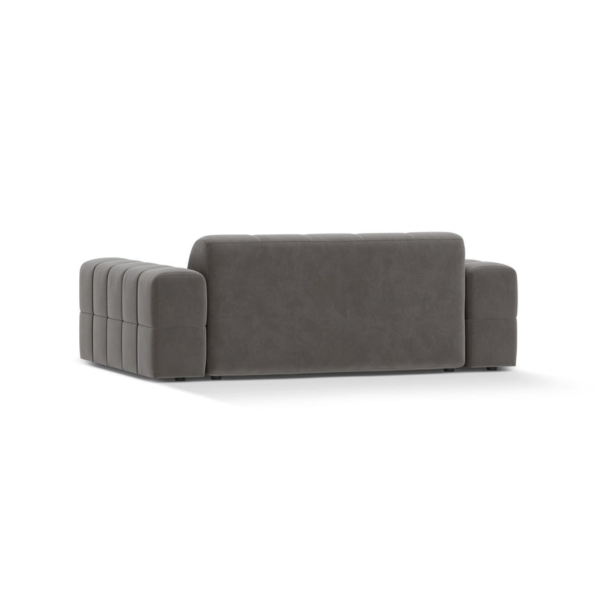 Jennifer 2-Sitzer Sofa aus Samt in Hellgrau (Bluvel 13), 178x102 cm von Micadoni – Bild 4