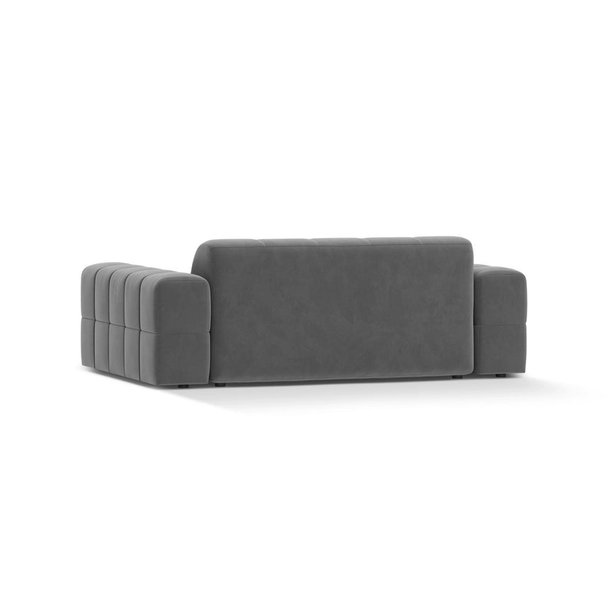 Jennifer 2-Sitzer Sofa aus Samt in Hellgrau (Venus 2929), 178x102 cm von Micadoni – Bild 4