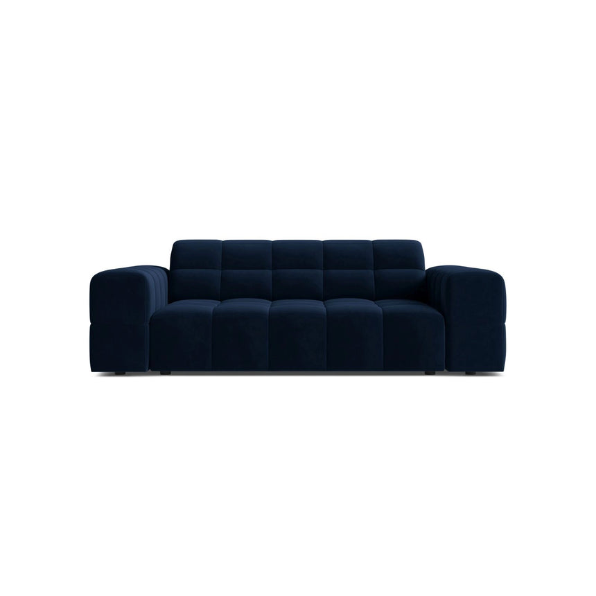 Jennifer 2-Sitzer Sofa aus Samt in Königsblau (Bluvel 86), 178x102 cm von Micadoni – Bild 1