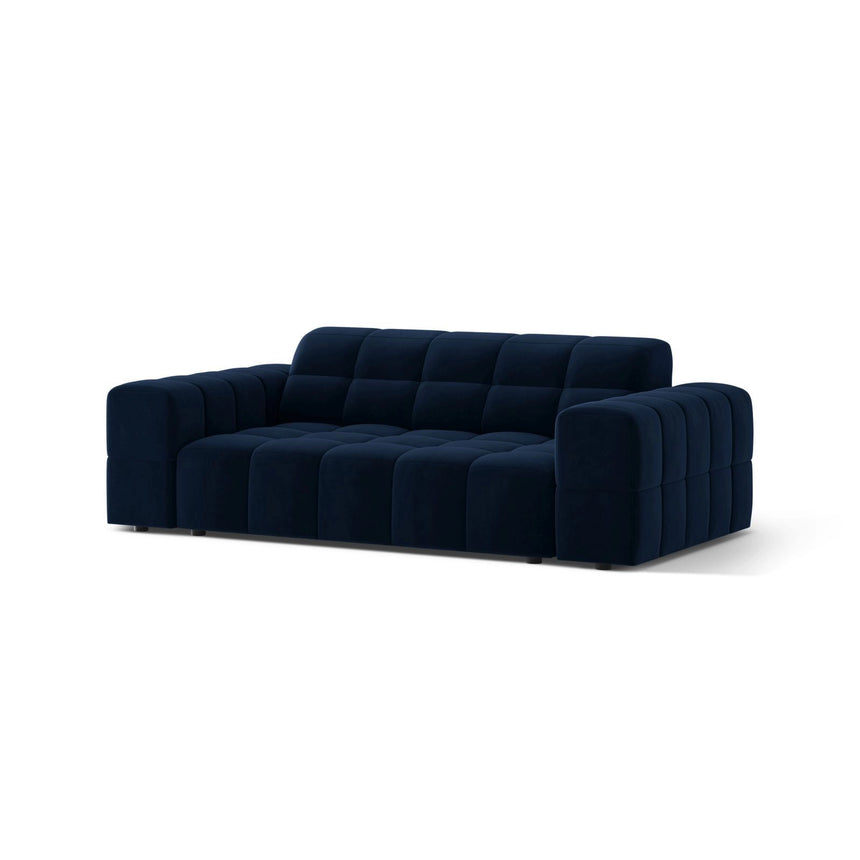 Jennifer 2-Sitzer Sofa aus Samt in Königsblau (Bluvel 86), 178x102 cm von Micadoni – Bild 3