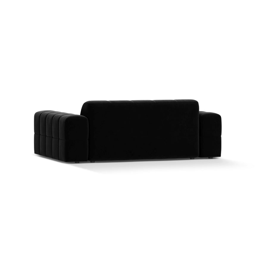 Jennifer 2-Sitzer Sofa aus Samt in Schwarz (Venus 2923), 178x102 cm von Micadoni – Bild 4