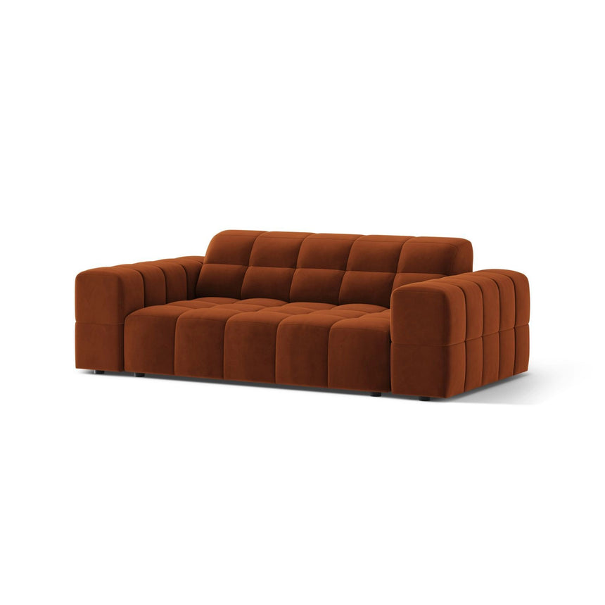 Jennifer 2-Sitzer Sofa aus Samt in Terrakotta (Bluvel 4215), 178x102 cm von Micadoni – Bild 3