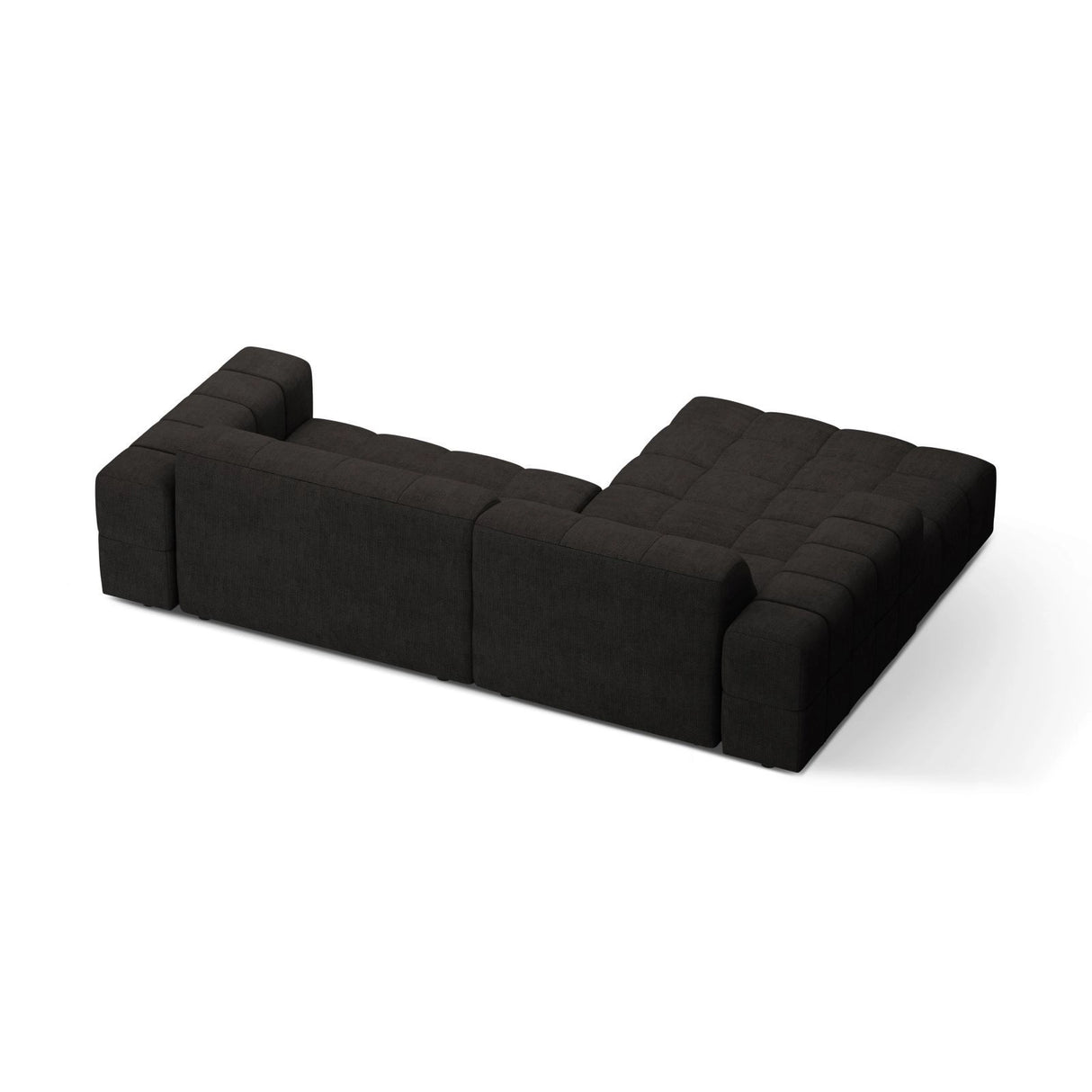 Jennifer 4-Sitzer Ecksofa, Linke Seite, aus Chenille in Anthrazit (Eden 21 Black), 234x167 cm von Micadoni – Bild 4