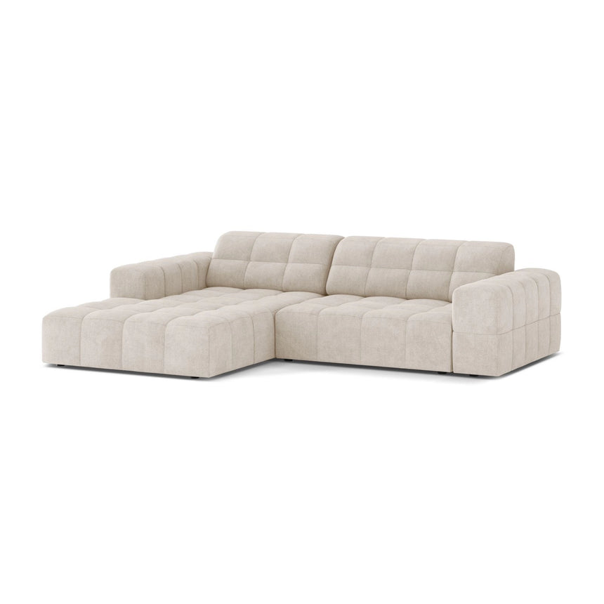 Jennifer 4-Sitzer Ecksofa, Linke Seite, aus Samt oder Chenille, 234x167 cm von Micadoni – Bild 3