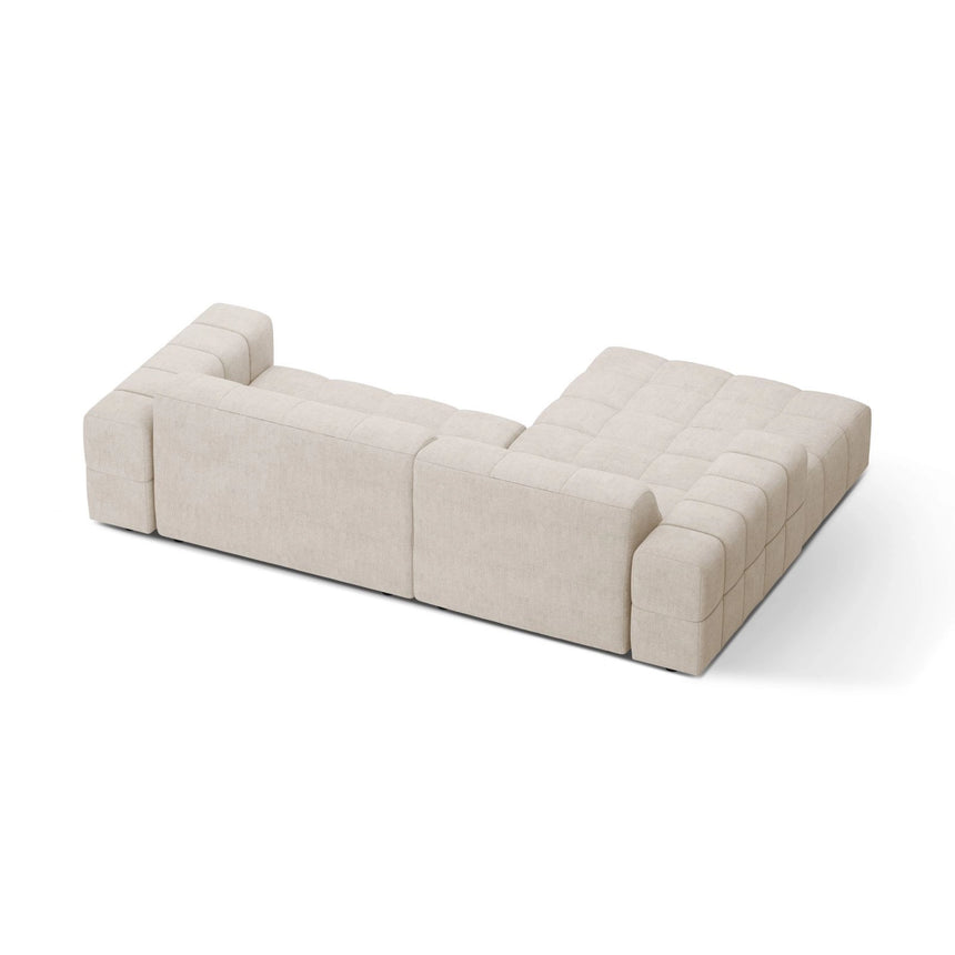 Jennifer 4-Sitzer Ecksofa, Linke Seite, aus Samt oder Chenille, 234x167 cm von Micadoni – Bild 4