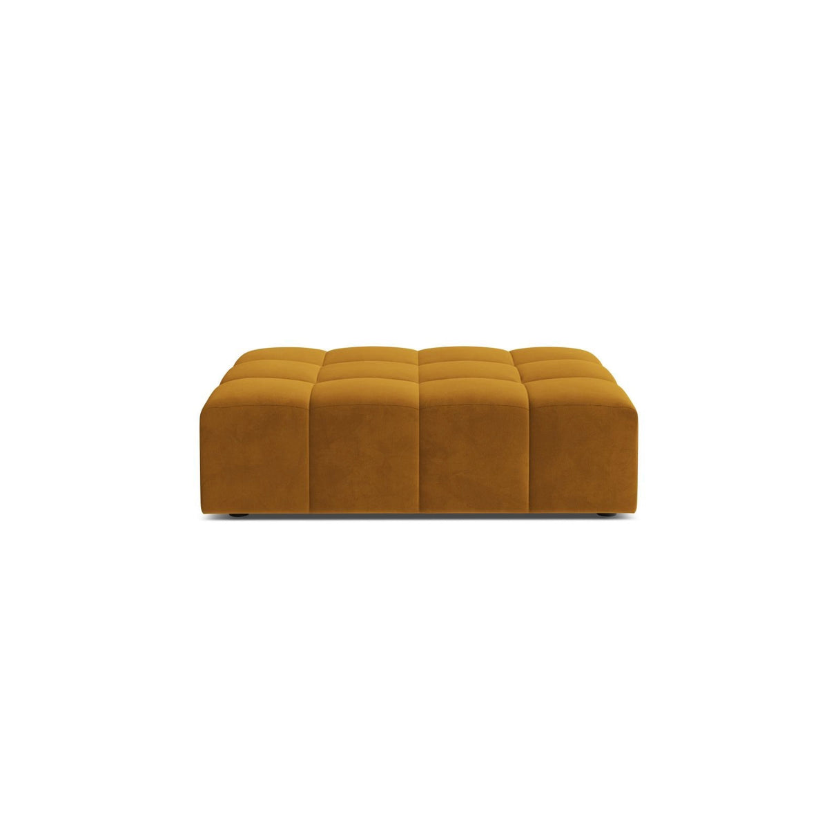 Jennifer Pouf aus Samt in Gelb (Bluvel 68), 102x80 cm von Micadoni – Bild 1