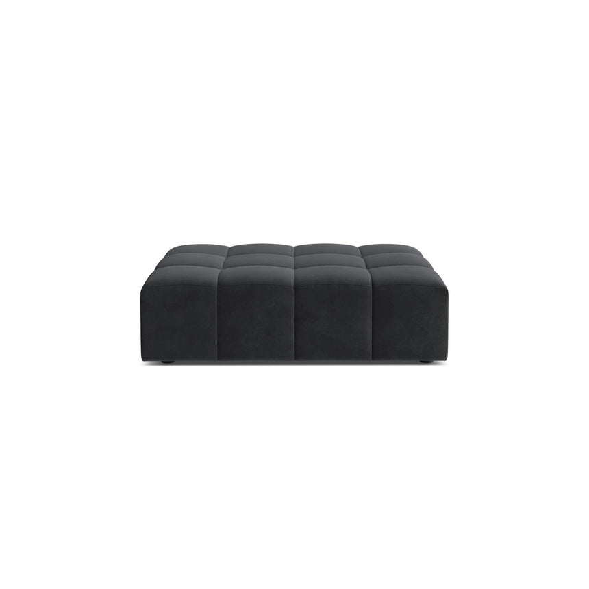 Jennifer Pouf aus Samt in Grau (Bluvel 14), 102x80 cm von Micadoni – Bild 1