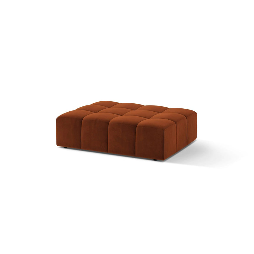 Jennifer Pouf aus Samt in Terrakotta (Bluvel 4215), 102x80 cm von Micadoni – Bild 3